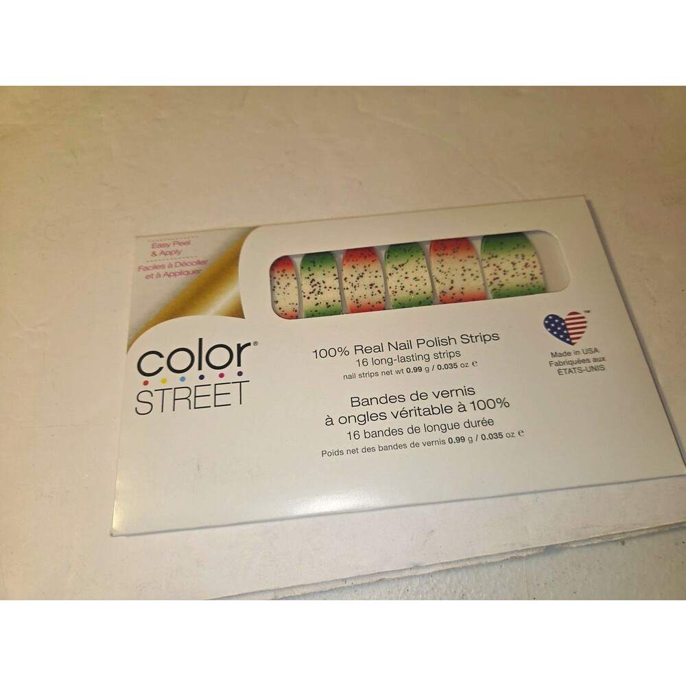 Color Street Glitter Confetti Nail Strips Self-Adhesive Make Spirits Bright